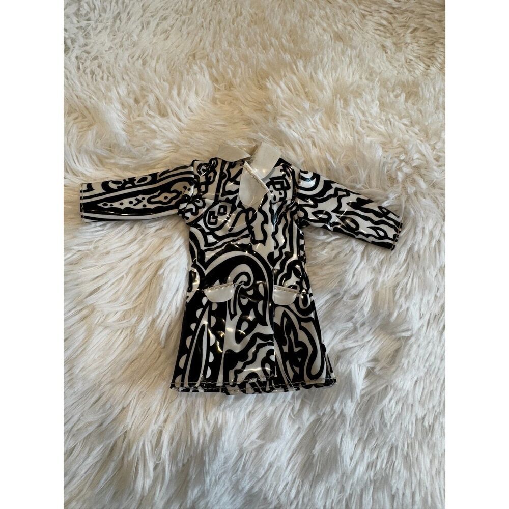 Vintage Barbie vinyl raincoat; black and white so cute - Picture 2 of 3